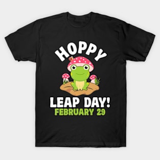 Funny Frog Hoppy Leap Day February 29 Birthday Leap Year T-Shirt